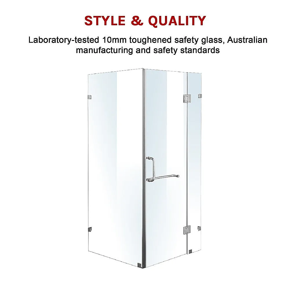 1000x1000mm Frameless 10mm Glass Shower Screen | Della Francesca