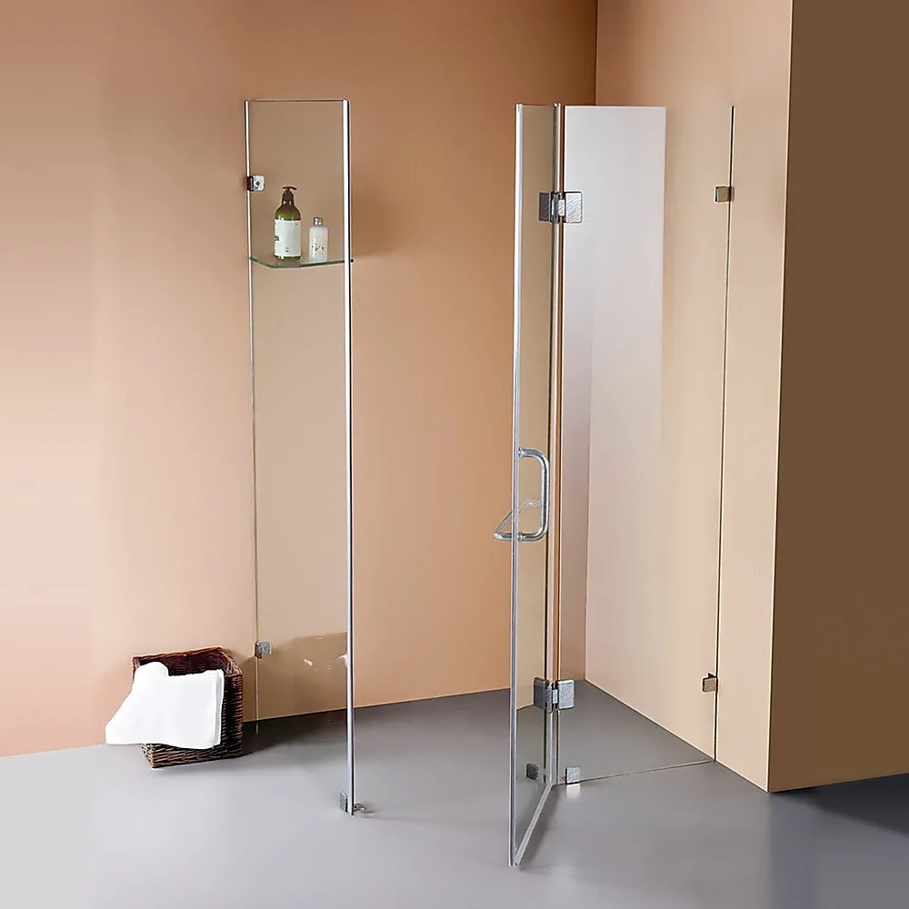 1000x1000mm Frameless 10mm Glass Shower Screen | Della Francesca