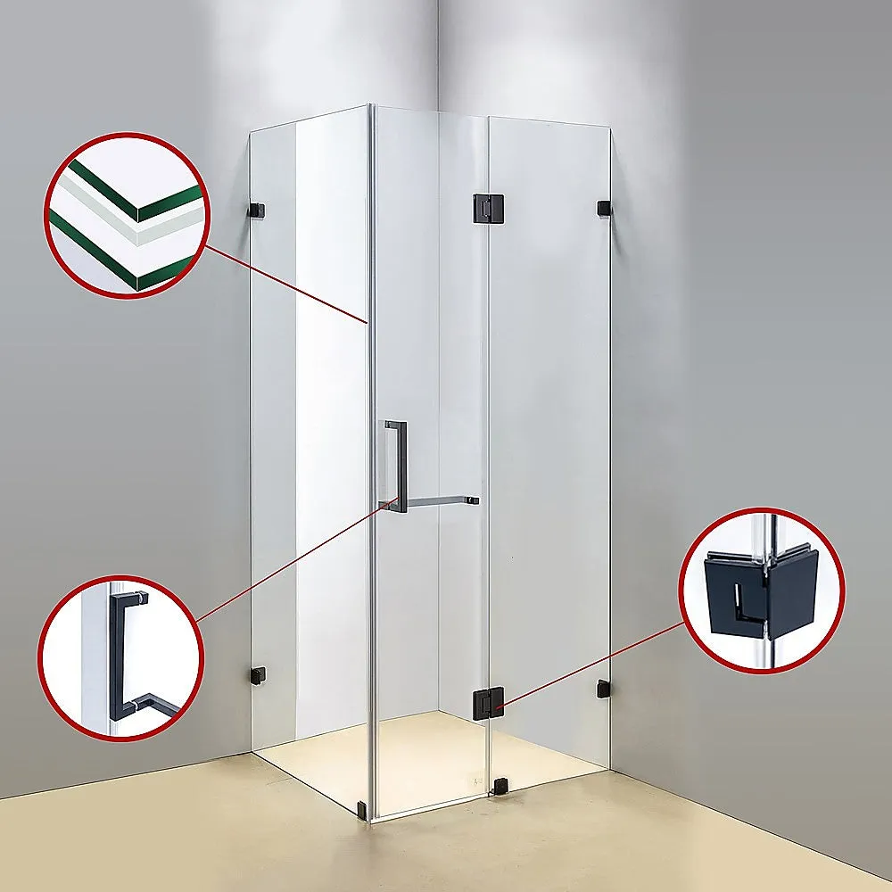 1100 x 800mm Frameless 10mm Glass Shower Screen | Della Francesca Design