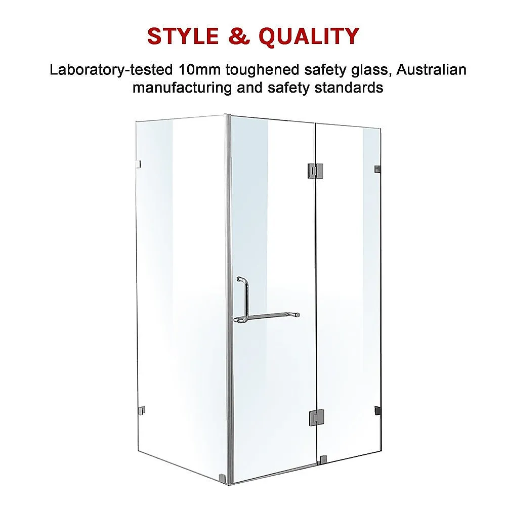 1100x900mm Frameless 10mm Glass Shower Screen | Della Francesca
