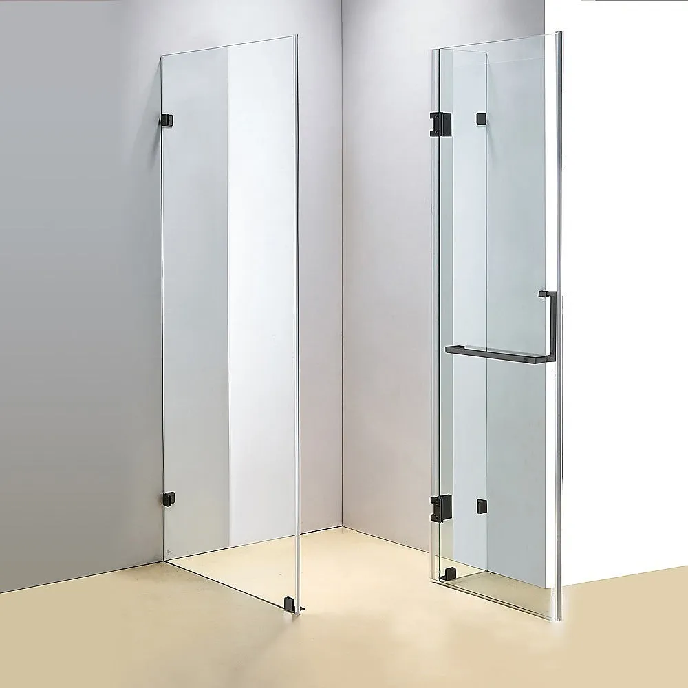 1200 x 1000mm Frameless 10mm Glass Shower Screen