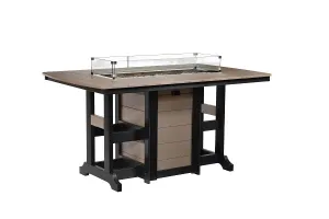 44" x 96" Rectangular Fire Table - Hammered Finish
