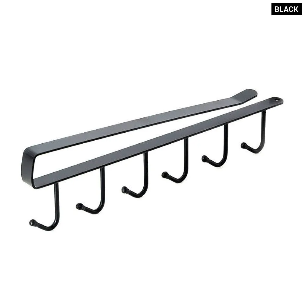 Black Iron Hook with no Marks or Nails for Storing Pots Shovels Hanging Pieces Kitchen Utensils Storage Racks Hooks