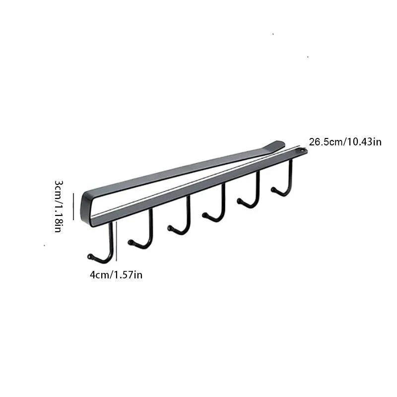 Black Iron Hook with no Marks or Nails for Storing Pots Shovels Hanging Pieces Kitchen Utensils Storage Racks Hooks