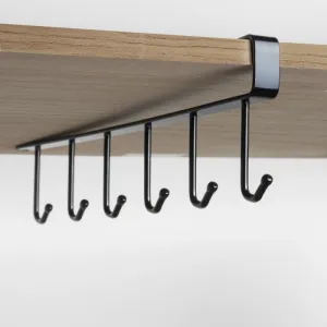 Black Iron Hook with no Marks or Nails for Storing Pots Shovels Hanging Pieces Kitchen Utensils Storage Racks Hooks