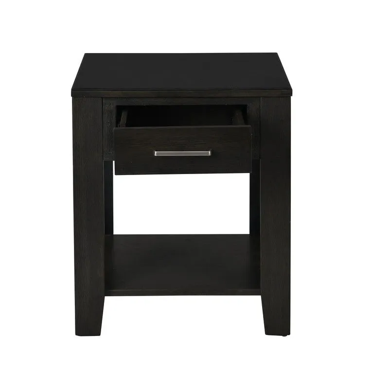 Bruno - Wooden Table With Tempered Glass Top And Drawer by Couch.com
