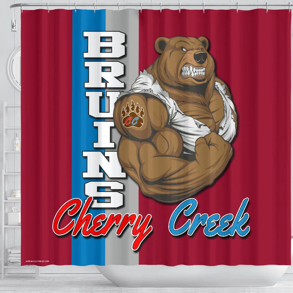 Cherry Creek,CO_Shower Curtain -01A_Scarlet
