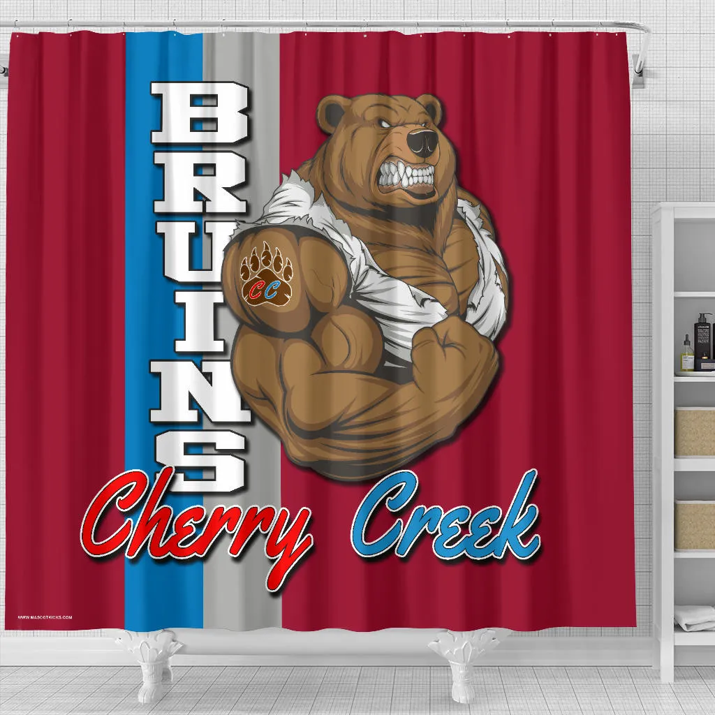 Cherry Creek,CO_Shower Curtain -01A_Scarlet