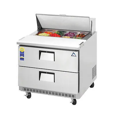 Everest EPBNSR2-D2 36" Double Drawer Sandwich Prep Table