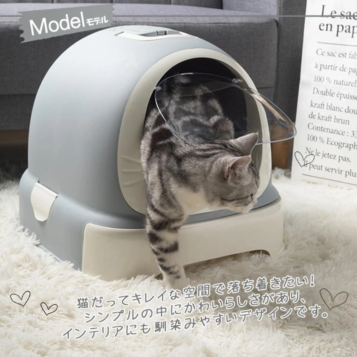 Large Litter Box for Cat's Toilet