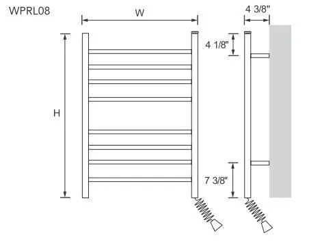 MYSON GEM PEARL WPRL08 Plug in Towel Warmer - 24"w x 30"h