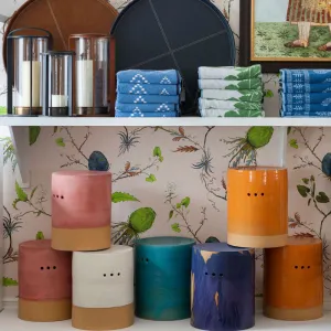 Natan Moss Ceramic Garden Stool/Tables