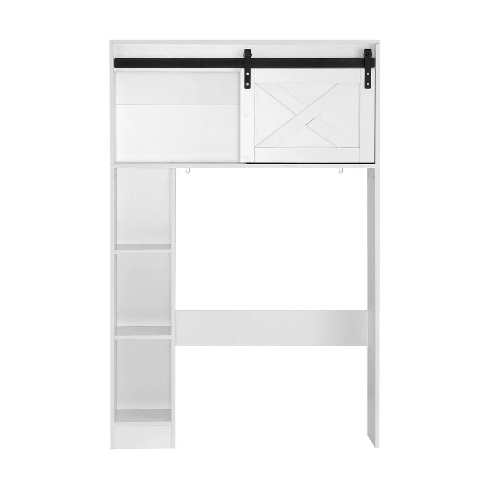 Over-Toilet Bathroom Cabinet with Sliding Barn Door - Artiss