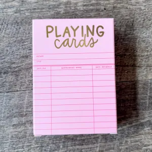 Pink Library Card Deck of Playing Cards