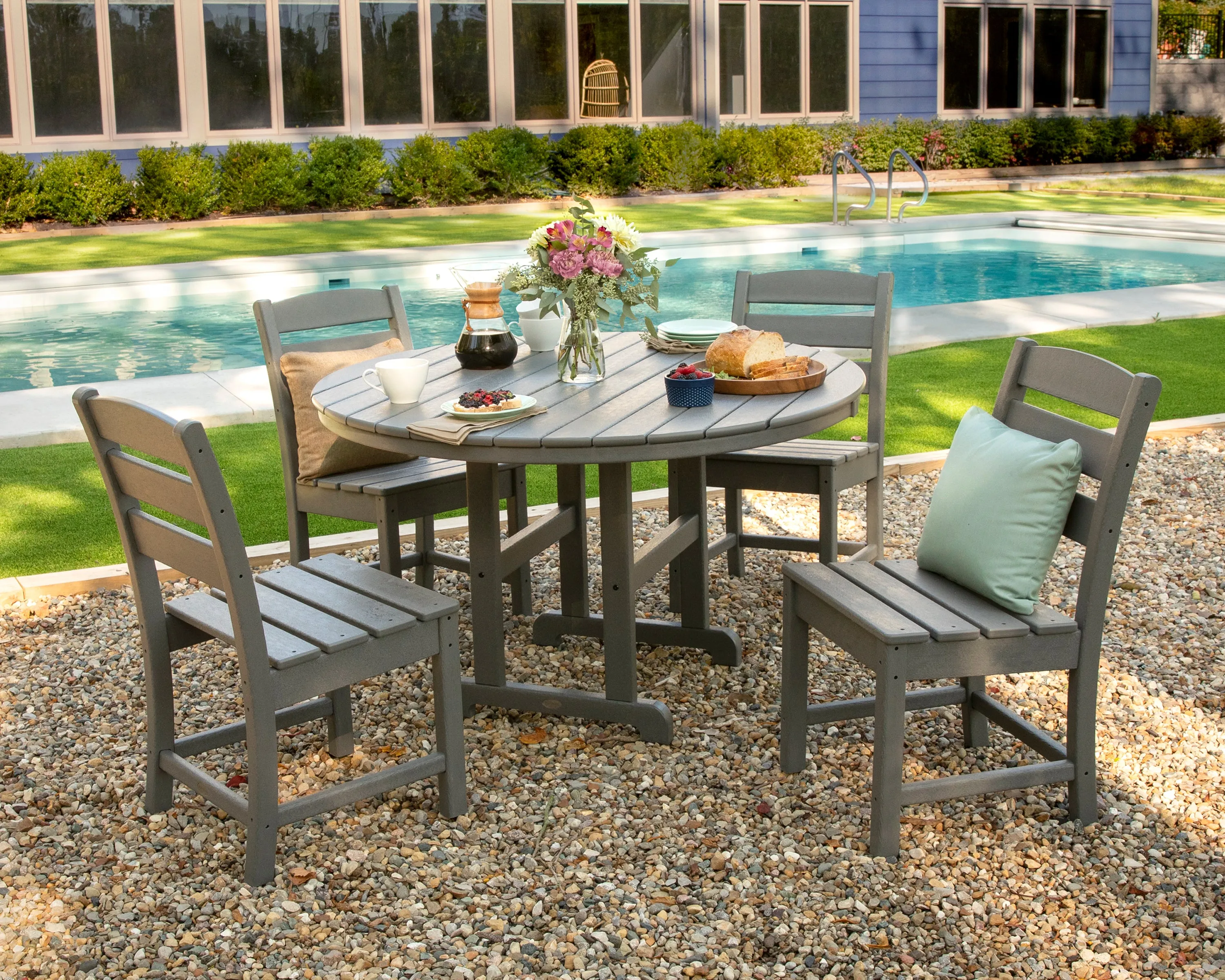 POLYWOOD® Lakeside 5-Piece Side Chair Dining Set