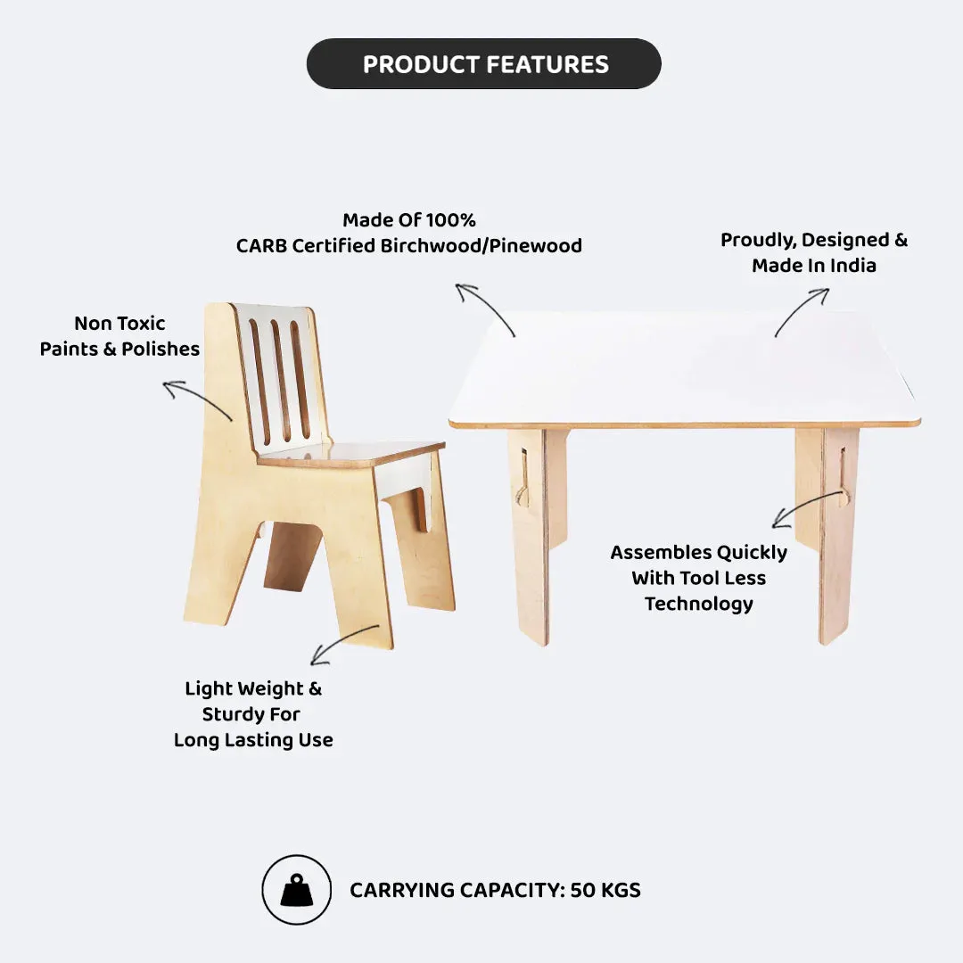 SWEN Wooden Straight Table AMBER