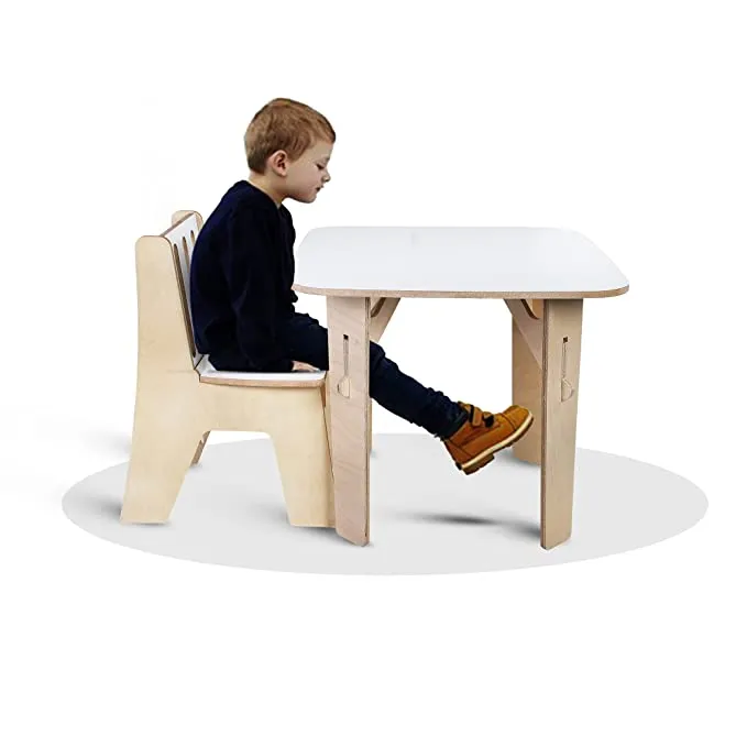 SWEN Wooden Straight Table AMBER