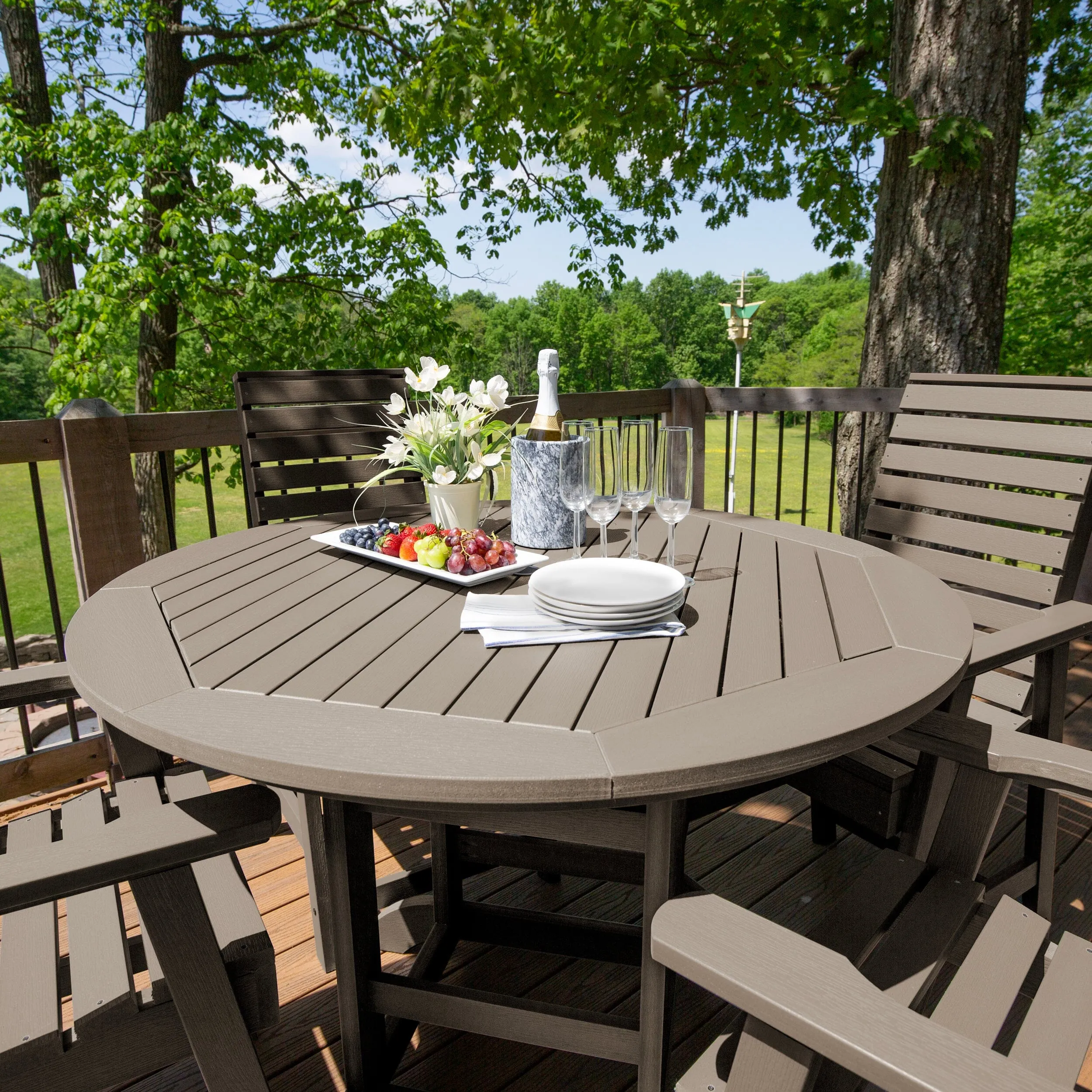 Weatherly 5pc 48in Round Dining Set - Counter Height