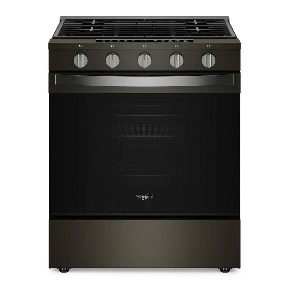 Whirlpool WSGS7530RV 30-inch Smart Slide In Gas Range with Air Cooking Technology, No Preheat Air Fry, Steam/Self Clean and High Speed Preheat